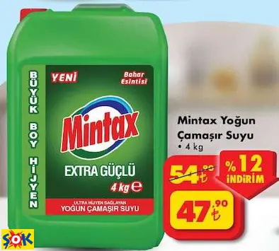 MİNTAX YOĞUN ÇAMAŞIR SUYU